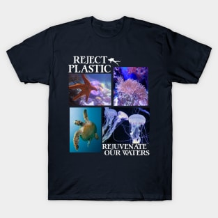 Reject Plastic Rejuvenate Our Waters - Environmental Awareness (Save The Fish) T-Shirt